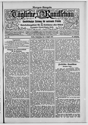 Tägliche Rundschau vom 04.08.1910