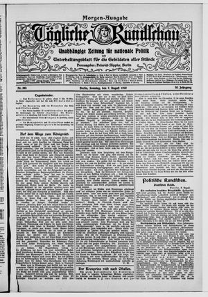 Tägliche Rundschau vom 07.08.1910