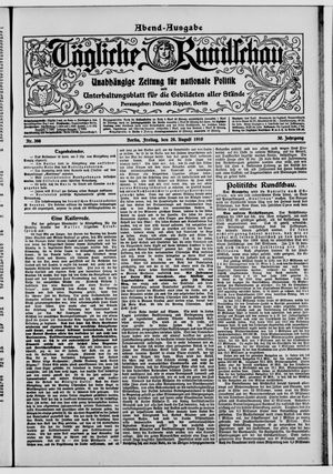 Tägliche Rundschau vom 26.08.1910