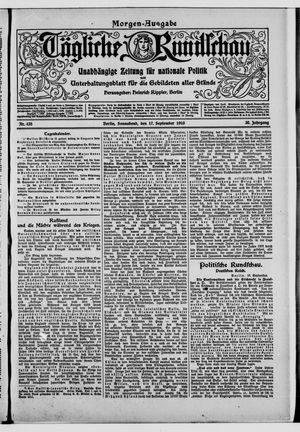 Tägliche Rundschau vom 17.09.1910