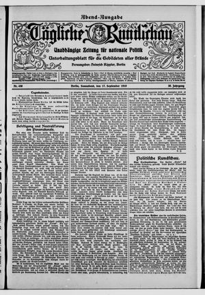 Tägliche Rundschau vom 17.09.1910