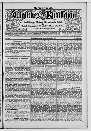 Tägliche Rundschau vom 22.09.1910