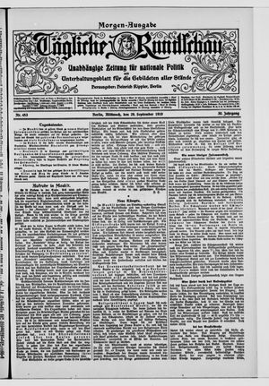 Tägliche Rundschau vom 28.09.1910