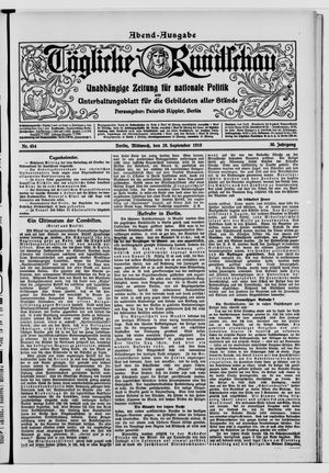 Tägliche Rundschau vom 28.09.1910