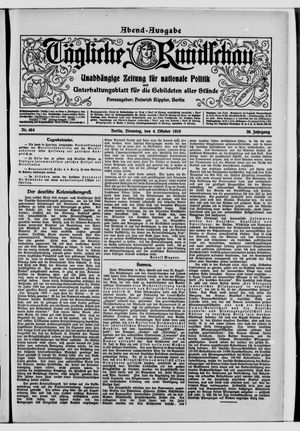 Tägliche Rundschau vom 04.10.1910