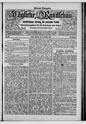 Tägliche Rundschau vom 24.10.1910