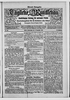 Tägliche Rundschau on Nov 17, 1910