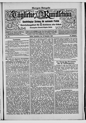 Tägliche Rundschau vom 19.11.1910