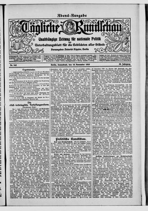 Tägliche Rundschau vom 19.11.1910