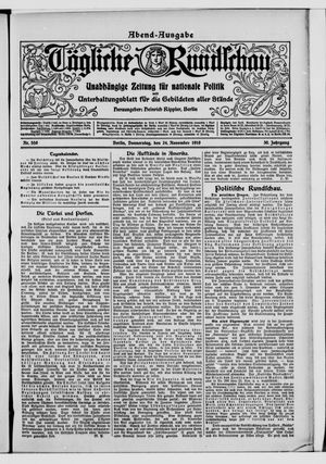 Tägliche Rundschau vom 24.11.1910