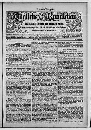 Tägliche Rundschau vom 12.12.1910