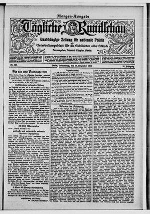 Tägliche Rundschau on Dec 15, 1910