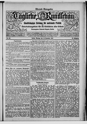 Tägliche Rundschau vom 19.12.1910