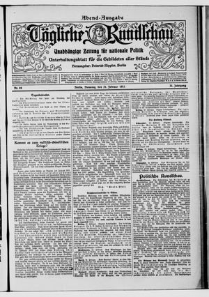 Tägliche Rundschau vom 21.02.1911