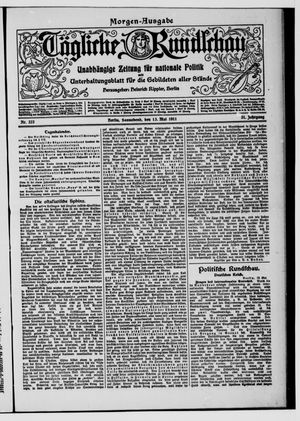 Tägliche Rundschau on May 13, 1911