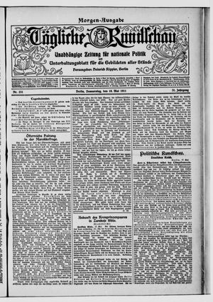Tägliche Rundschau on May 18, 1911