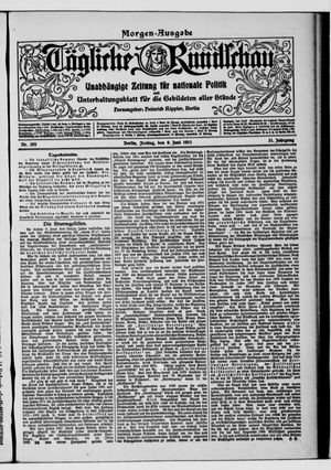 Tägliche Rundschau vom 09.06.1911