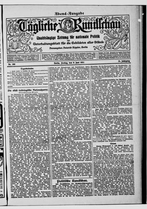 Tägliche Rundschau vom 09.06.1911