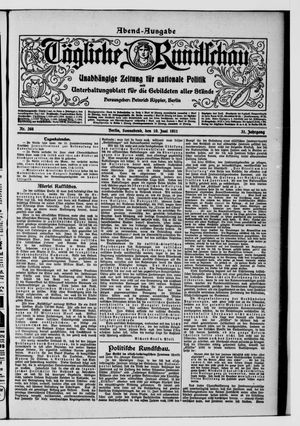 Tägliche Rundschau vom 10.06.1911