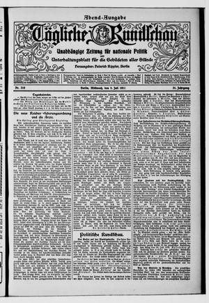 Tägliche Rundschau on Jul 5, 1911