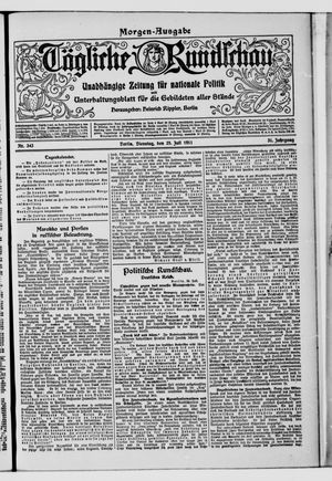 Tägliche Rundschau vom 25.07.1911