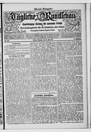 Tägliche Rundschau vom 25.07.1911