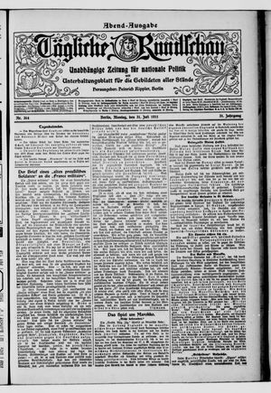 Tägliche Rundschau vom 31.07.1911