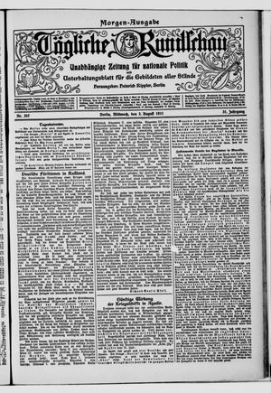 Tägliche Rundschau vom 02.08.1911