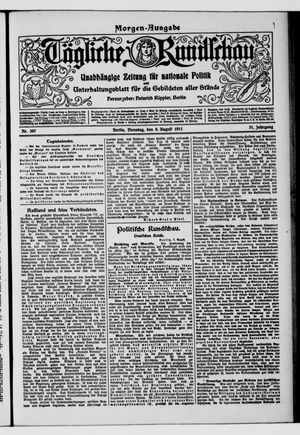 Tägliche Rundschau vom 08.08.1911