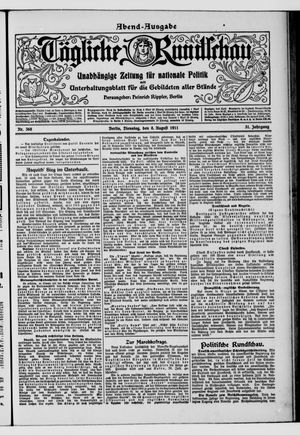 Tägliche Rundschau vom 08.08.1911