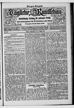 Tägliche Rundschau vom 10.08.1911