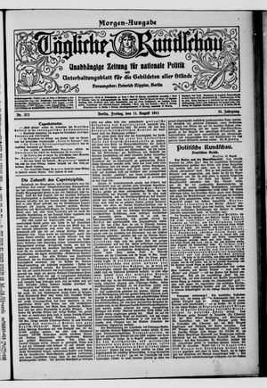 Tägliche Rundschau vom 11.08.1911