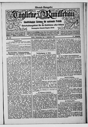 Tägliche Rundschau on Sep 7, 1911