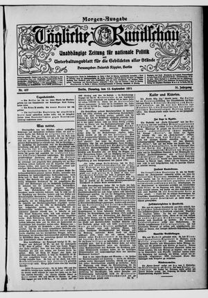 Tägliche Rundschau vom 12.09.1911