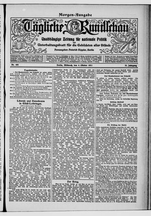 Tägliche Rundschau vom 04.10.1911