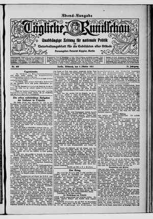 Tägliche Rundschau vom 04.10.1911