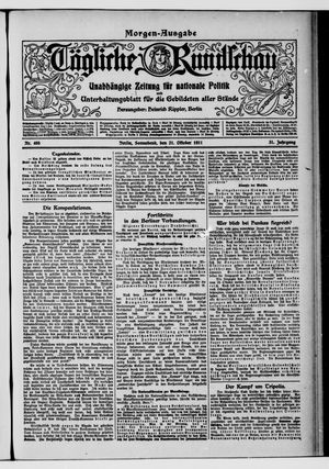 Tägliche Rundschau vom 21.10.1911