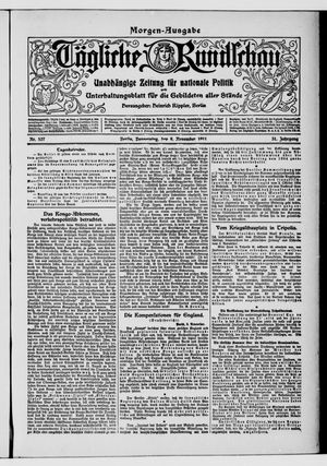 Tägliche Rundschau vom 09.11.1911