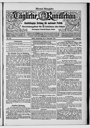 Tägliche Rundschau vom 09.11.1911