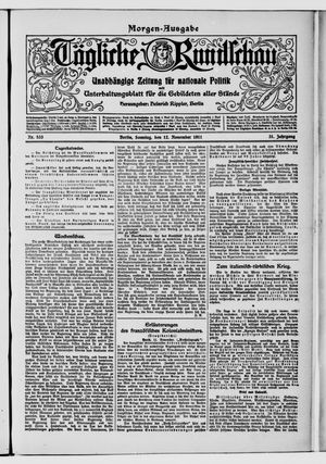 Tägliche Rundschau vom 12.11.1911
