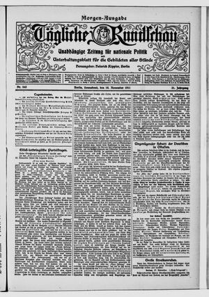 Tägliche Rundschau vom 18.11.1911
