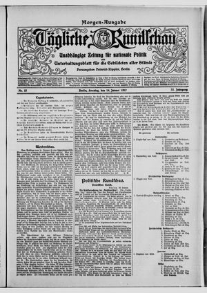 Tägliche Rundschau vom 14.01.1912