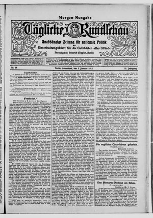 Tägliche Rundschau vom 03.02.1912