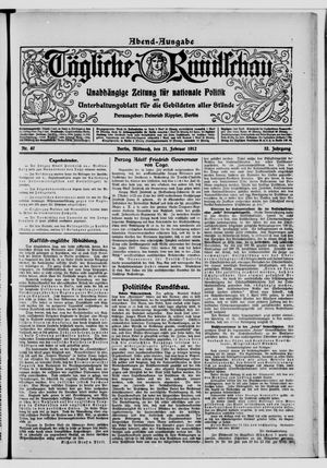 Tägliche Rundschau on Feb 21, 1912