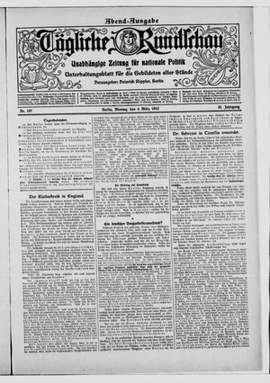 Tägliche Rundschau on Mar 4, 1912