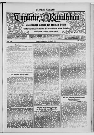 Tägliche Rundschau on Apr 26, 1912