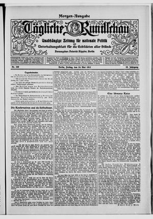 Tägliche Rundschau vom 24.05.1912