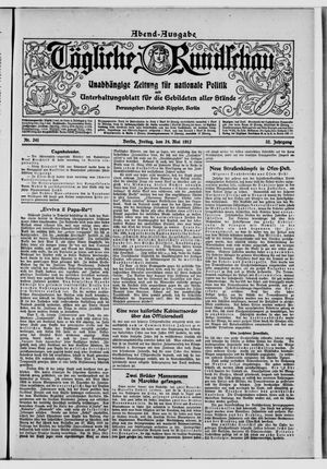 Tägliche Rundschau vom 24.05.1912