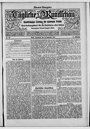 Tägliche Rundschau on Sep 28, 1912