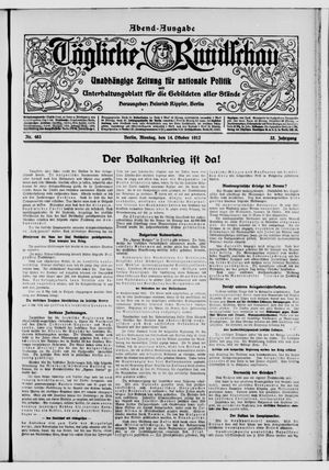 Tägliche Rundschau on Oct 14, 1912